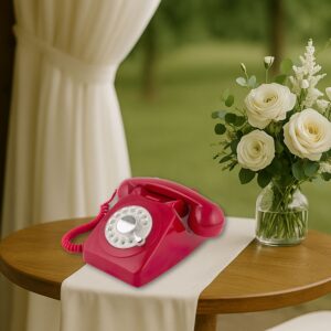 Audiogästebuch kaufen – rotes Retro-Wählscheibentelefon als Blickfang auf Hochzeiten
